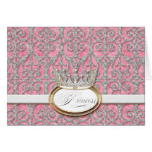 Notes royales de Merci de bébé de princesse Crown Cartes De Vœux