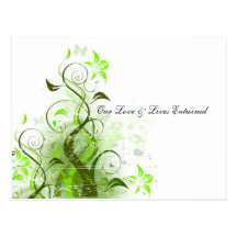 Notre amour et vies ont enlacé la vigne RSVP Carte Postale