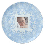Notre bleu fait sur commande de photo de Noël de p Assiettes