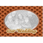 Notre cadre floral de photo de mariage photos en relief