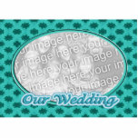 Notre cadre floral de photo de mariage découpage en acrylique