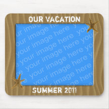 Notre cadre Mousepad de photo de vacances Tapis De Souris