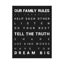 Notre famille ordonne - 18" x 24" toile tendue