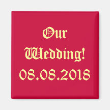 Notre mariage - faites gagner la date ! Aimant