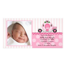 Notre petit faire-part de naissance de princesse P Carte Avec Photo