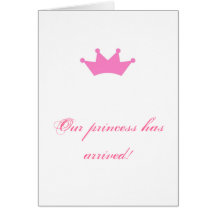 Notre princesse est arrivée ! carte de vœux