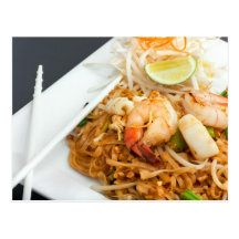 Nouilles de riz frit thaïlandaises de protection d cartes postales