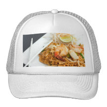 Nouilles de riz frit thaïlandaises de protection d casquette de camionneur