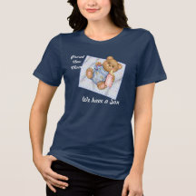Nounours couvrant - bleu - nouvelle maman de garço t-shirt
