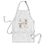 Nounours d'amusement d'alphabet tablier