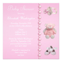 Nounours d'ange, chaussures de bébé et baby shower faire-parts
