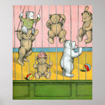 Nounours derrière des barres affiches