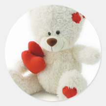Nounours mignon de Love* d'ours *Teddy Adhésif Rond