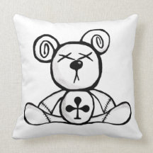 Nounours nocifs - ours de costume de carte - clubs oreiller