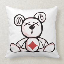 Nounours nocifs - ours de costume de carte - diama oreiller