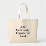 Nourriture génétiquement machinée d'étiquette sacs en toile