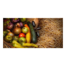 Nourriture - légumes - récolte très tôt carte avec photo