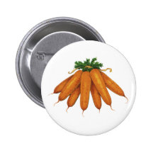 Nourriture vintage, légumes ; Groupe de carottes o Pin's Avec Agrafe