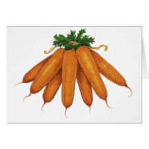 Nourriture vintage, légumes ; Groupe de carottes o Cartes De Vœux