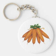 Nourriture vintage, légumes ; Groupe de carottes o Porte-clefs
