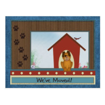 Nous avons déplacé le chenil mignon avec des empre cartes postales