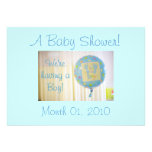 Nous avons un garçon ! Invitations de baby shower