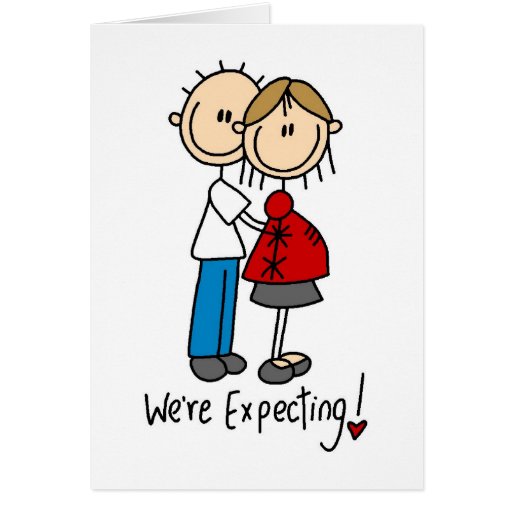 Nous prévoyons ! Chiffre enceinte carte de bâton