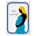 Nous prévoyons ! Silhouette enceinte de ventre Cartes De Vœux