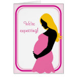 Nous prévoyons ! Silhouette enceinte de ventre Cartes