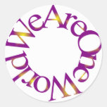 Nous sommes un monde (pourpre) autocollants