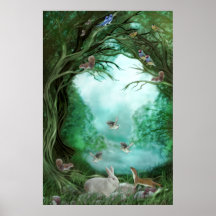 Nouveau au monde de forêt affiche