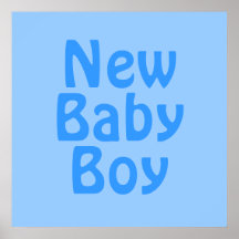 Nouveau bébé. Bleu Posters