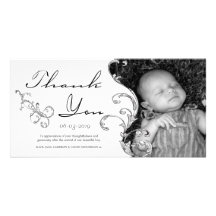 Nouveau carte de remerciements de bébé de Flourish Cartes De Vœux Avec Photo