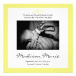 Nouveau citron de faire-part de naissance de bébé