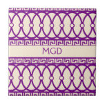 Nouveau d'art répétant le motif et le monogramme m carreau