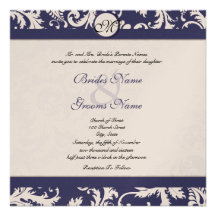 Nouveau faire-part de mariage de remous de damassé