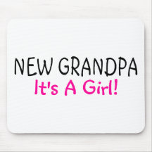 Nouveau grand-papa son un rose de fille tapis de souris
