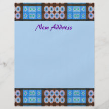 Nouveau motif de tuile de Brown de turquoise d'adr Tract Personnalisé
