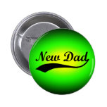 Nouveau papa, vert au néon/noir pin's