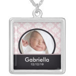 Nouveau pendentif de damassé de rose de noir de ph