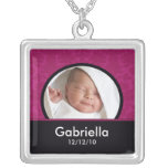 Nouveau pendentif de damassé de rose de noir de ph
