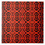 Nouveau vintage d'art dans le tango de mandarine carreau en céramique