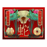 Nouveau Year-2013-year chinois du serpent cartes postales