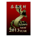 Nouveau Year-2013-year chinois du serpent cartes