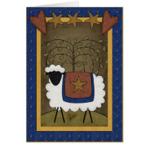 Nouveaux moutons de bébé cartes de vœux