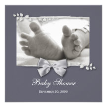 Nouveaux pieds de bébé de baby shower élégant avec faire-parts