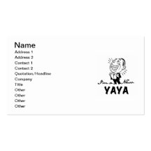 Nouveaux T-shirts et cadeaux de sourire de Yaya Cartes De Visite Professionnelles