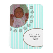Nouvel aimant turquoise de bébé magnets en rectangle