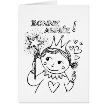 Nouvel an : carte � colorier -