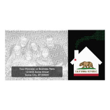 nouvelle adresse de la Californie Modèle Pour Photocarte